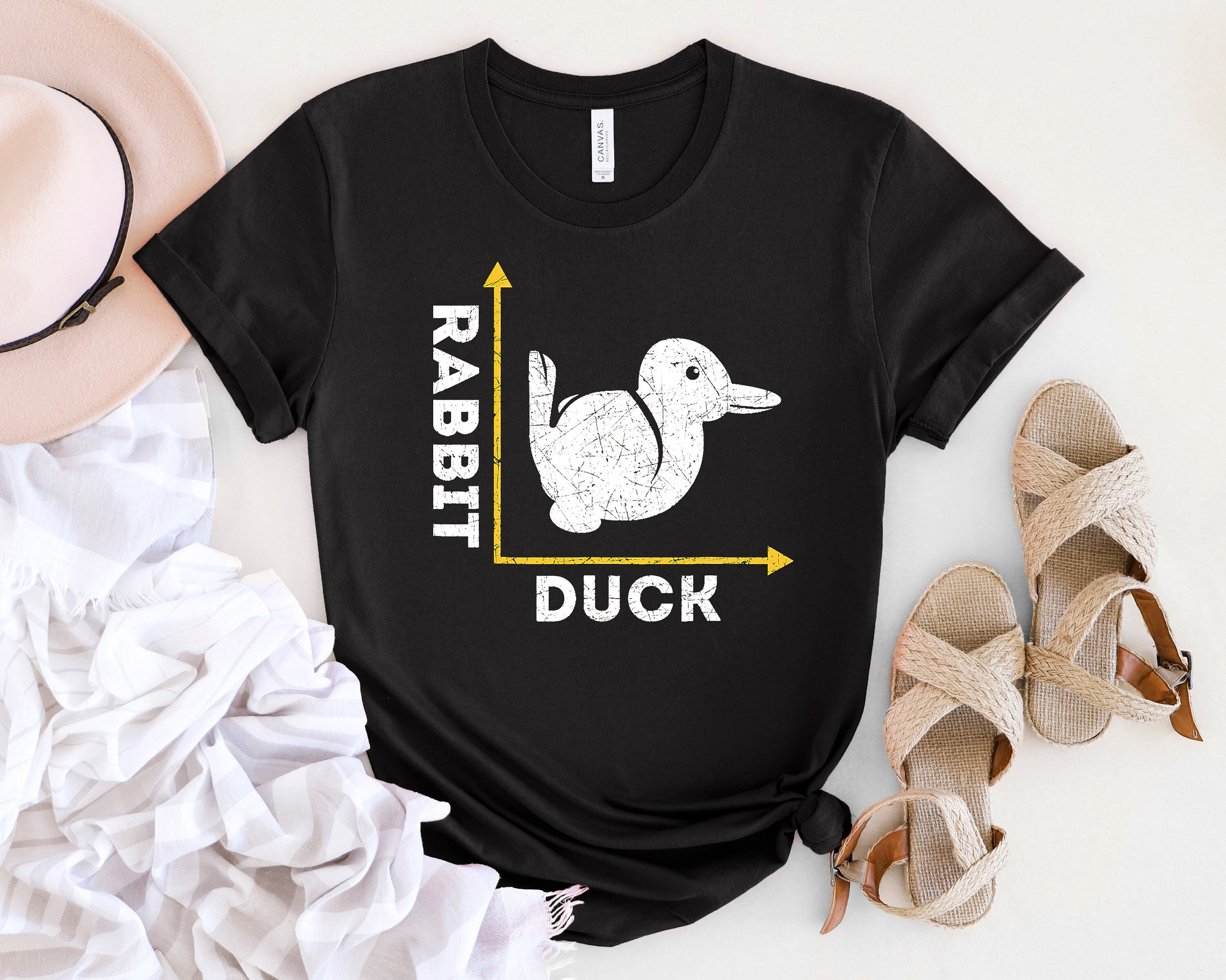 Duck Or Rabbit T-Shirt, Funny Animal Lover Gift