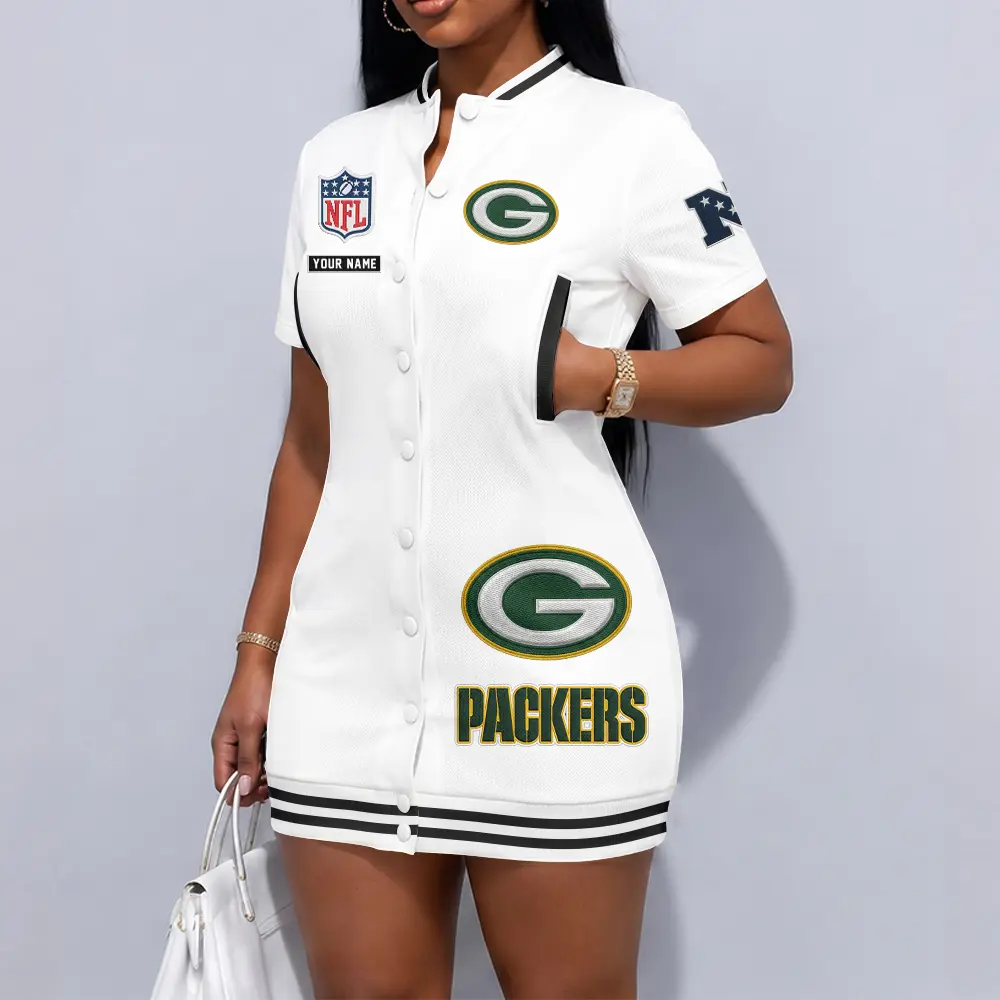 green bay jersey dress Green Bay Go Packers Women's Glitter Jersey: Football Fan Gear & Apparel M