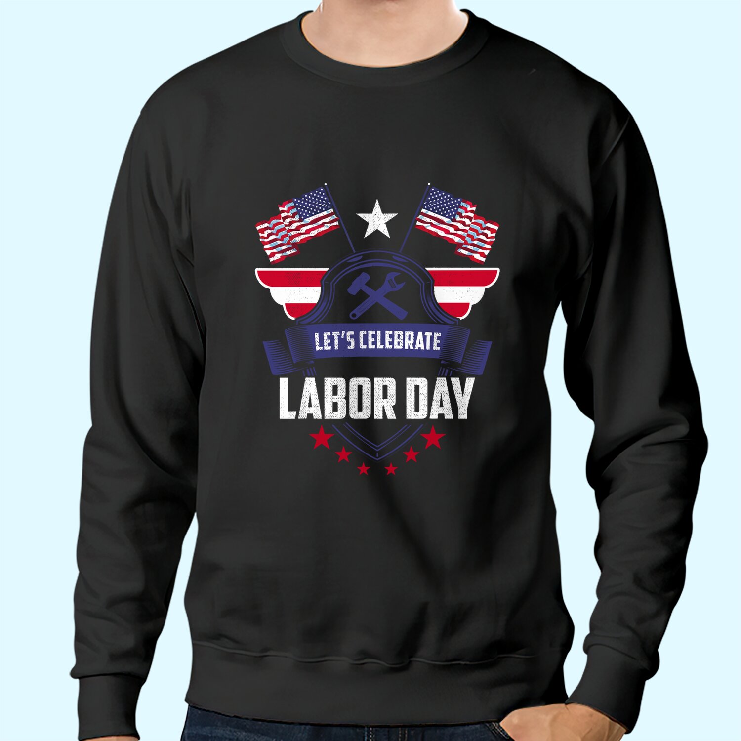 Patriot American Flag Labors Day USA Sweatshirt