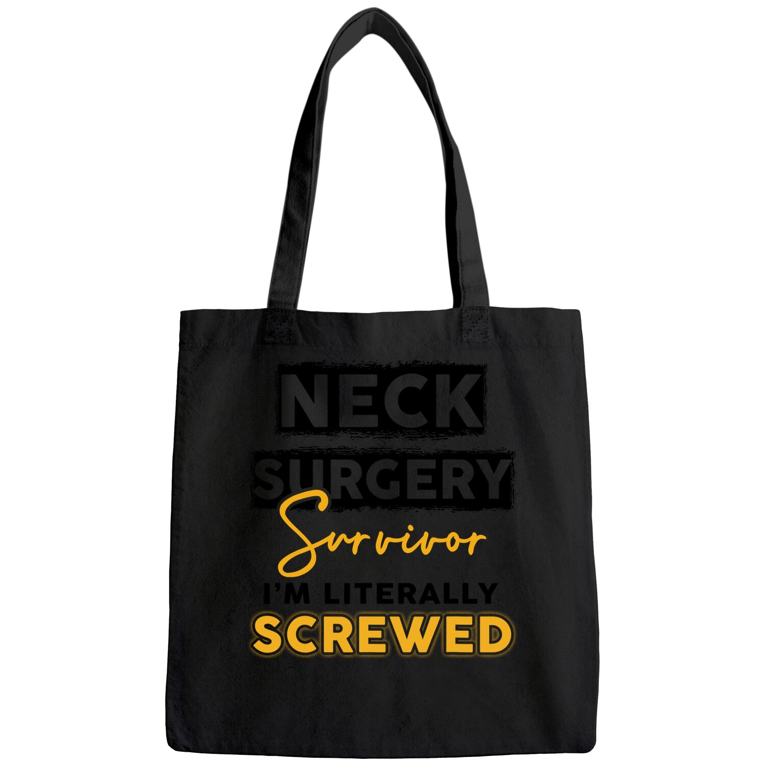 Neck Surgery Survive Implant Survivor Recovery Gifts Tote Bag